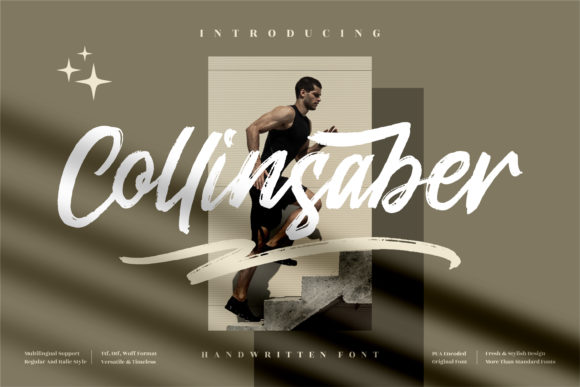 Collinsaber: A Handwritten Font for Elegant Design